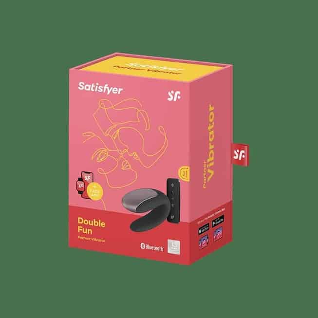 Satisfyer Double Fun vibrator đôi đen điều khiển