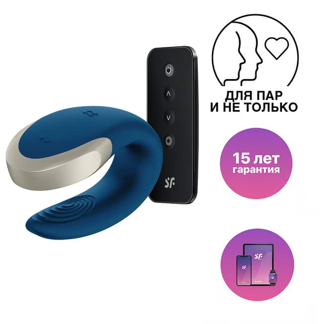 Satisfyer Double Love Xanh Remote Cặp Đôi