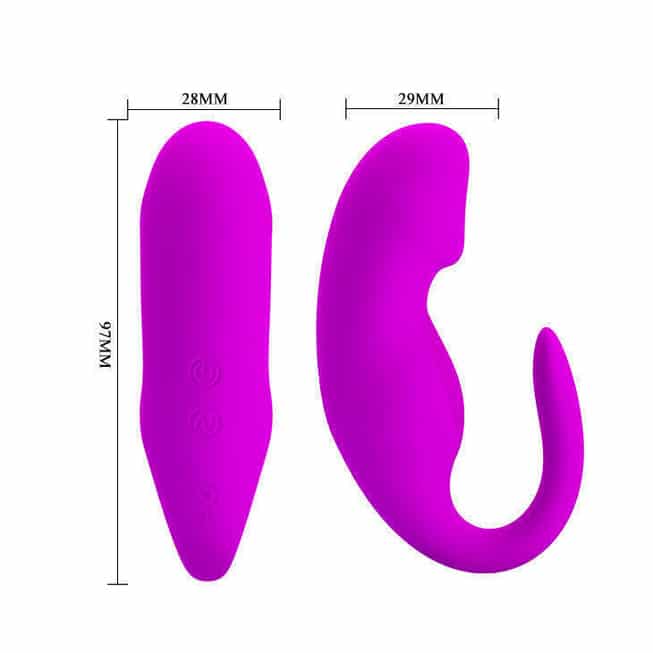 Pretty Love couple remote fuchsia rung đôi 9.7cm hâm nóng cặp đôi