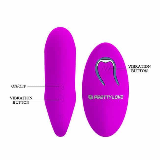 Pretty Love couple remote fuchsia rung đôi 9.7cm hâm nóng cặp đôi