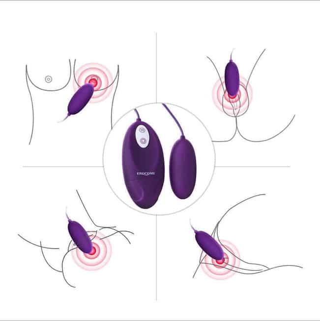 Erocom Lyra Solo Tím Vibroegg Remote Rung Đa Dạng