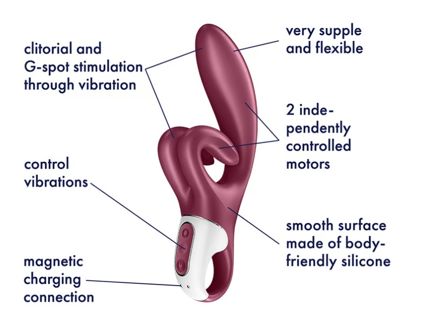 Satisfyer Rabbit Vibrator Đỏ Rung Mạnh Chống Nước