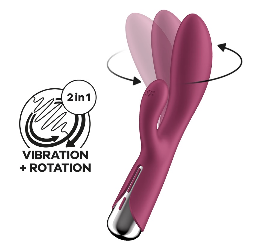 Satisfyer Spinning Rabbit Đỏ Xoay Rung 20cm Đam Mê