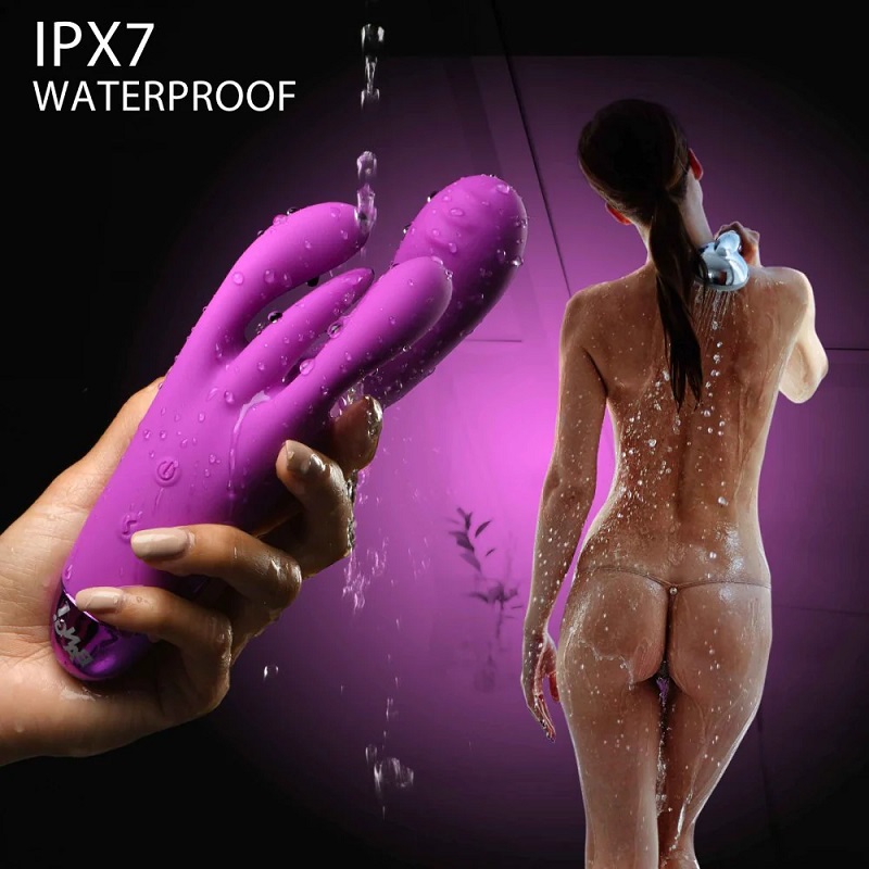 Bang! Vibrator Thỏ Ba Đầu Tím Siêu Đỉnh