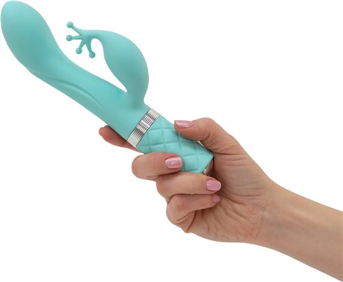 Thỏ Pillow Talk Kinky Xanh 21.5cm Rung Mềm