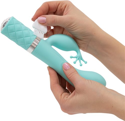 Thỏ Pillow Talk Kinky Xanh 21.5cm Rung Mềm