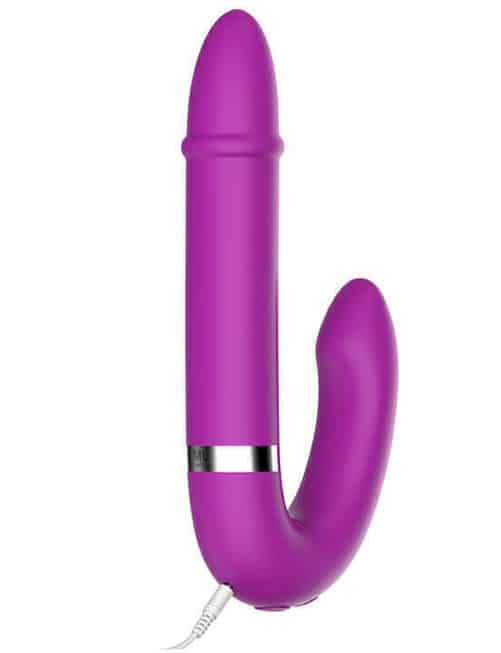 ML Double Vibe Tím Silicone 18cm Đôi Động Vật Phê Lạt
