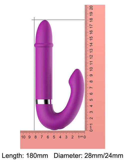 ML Double Vibe Tím Silicone 18cm Đôi Động Vật Phê Lạt