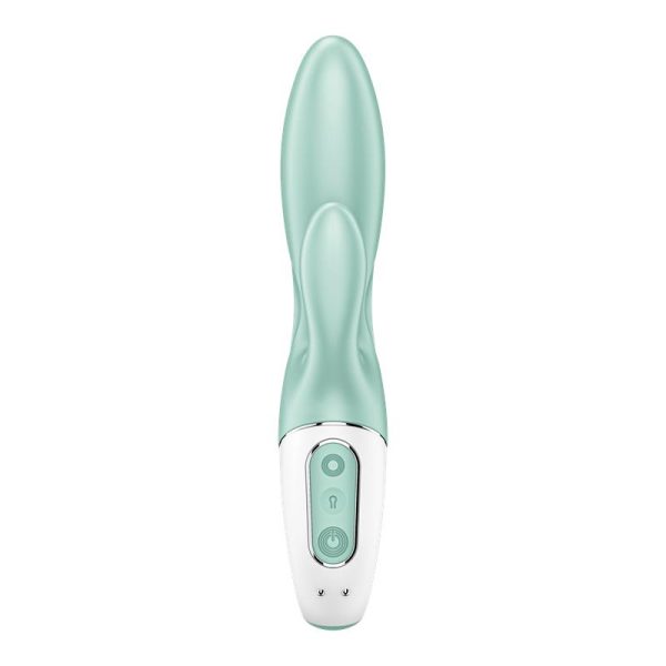 Satisfyer Air Pump Bunny 5 Xanh Rung Thỏ Bơm Đỉnh