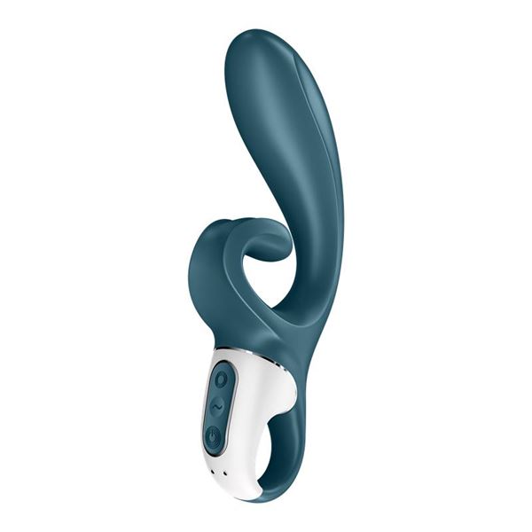 Satisfyer Hug Me Rabbit Xám Xanh Rung 21cm