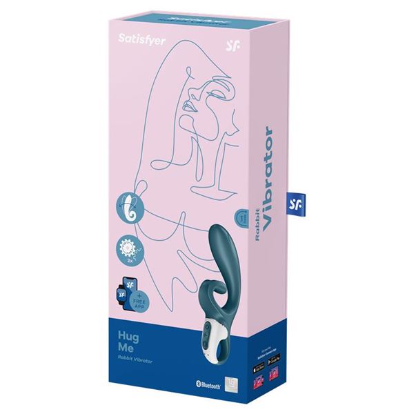 Satisfyer Hug Me Rabbit Xám Xanh 21cm Ôm Sát Đam