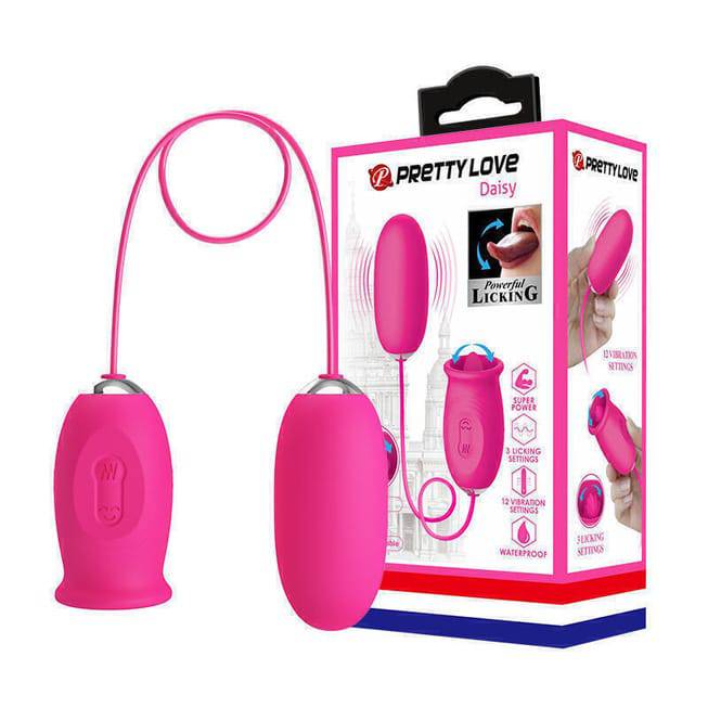 Vibro trứng Pretty Love Daisy hồng kích thích âm vật 12 chế độ