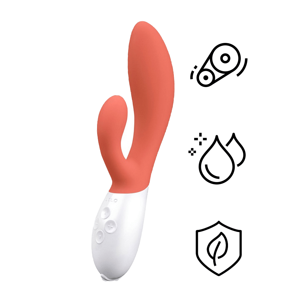 Lelo Ina 3 Rung Rabbit San Hô G Siêu Mạnh