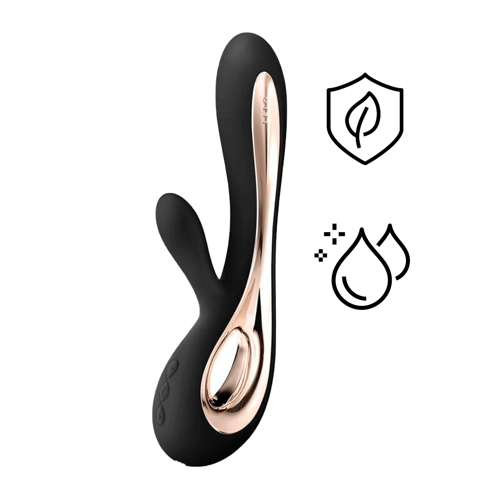 Lelo Soraya 2 G-spot Âm Tị Thỏ Đen Silicone Cao Cấp 22cm
