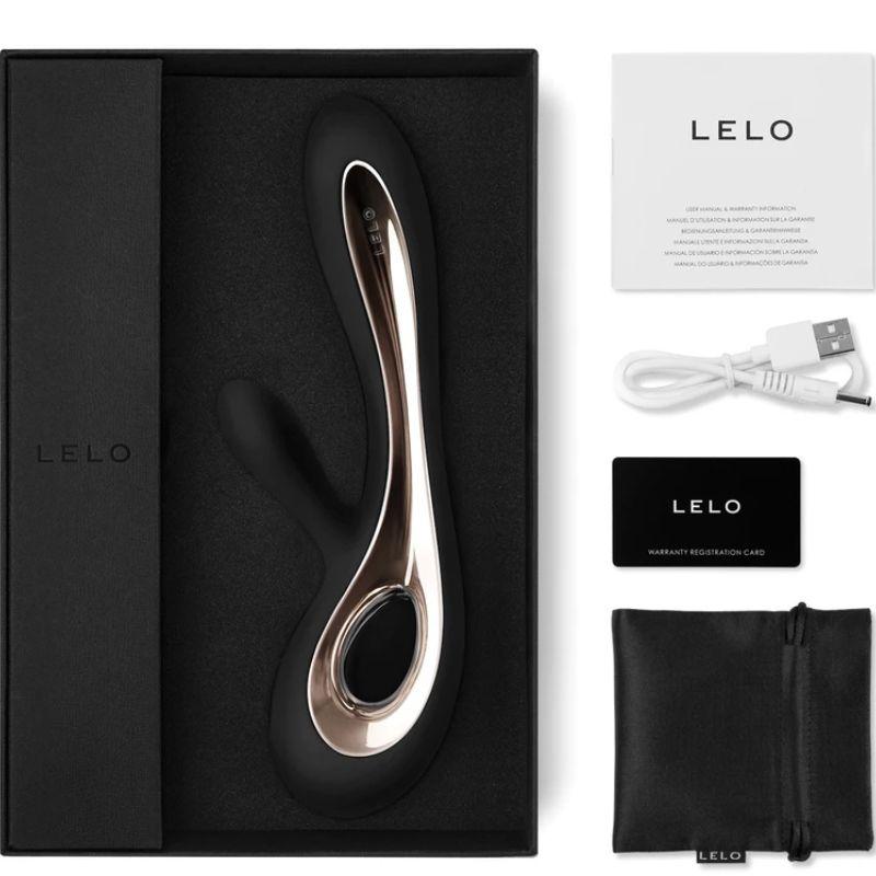 Lelo Soraya 2 G-spot Âm Tị Thỏ Đen Silicone Cao Cấp 22cm