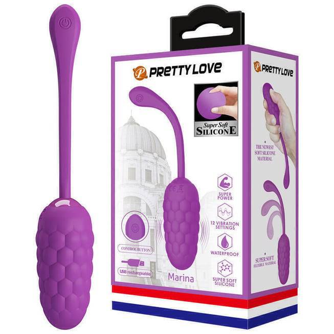 Pretty Love Marina Egg Tím Rung 12 Chế Độ USB