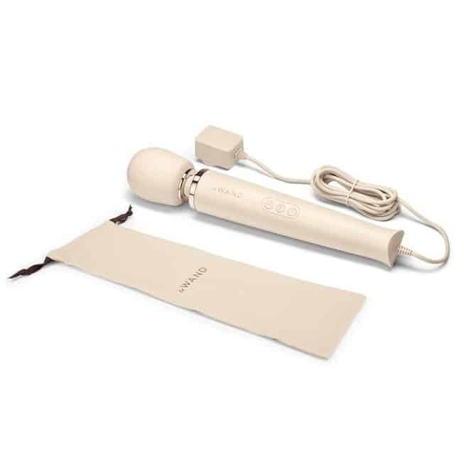 Le Wand plug-in beige vibromassage dây bền bỉ mạnh
