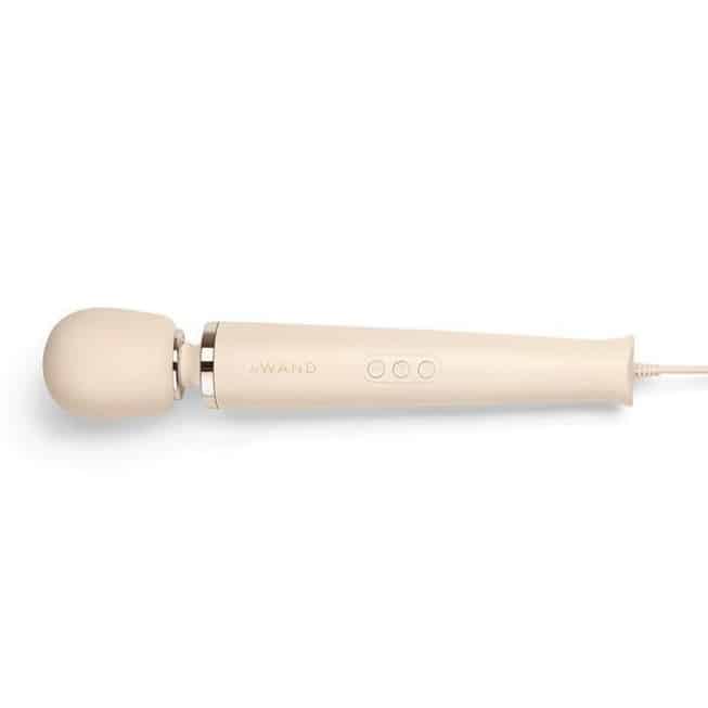 Le Wand plug-in beige vibromassage dây bền bỉ mạnh