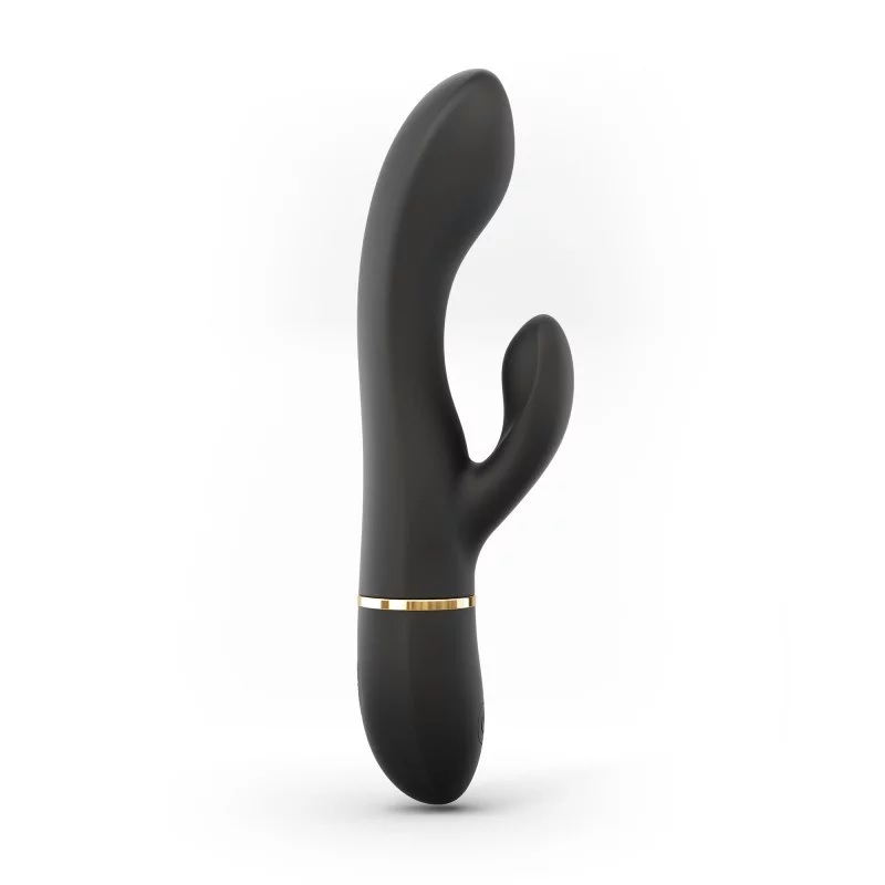 Dorcel Glam Rabbit Đen Rung Mạnh 21cm Chống Nước