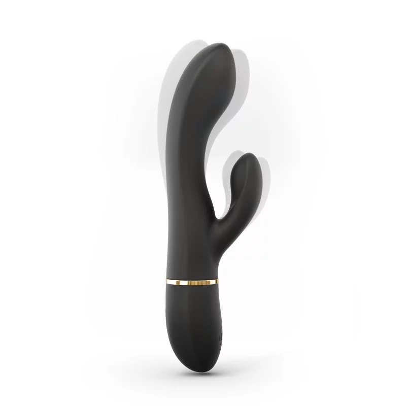 Dorcel Glam Rabbit Đen Rung Mạnh 21cm Chống Nước