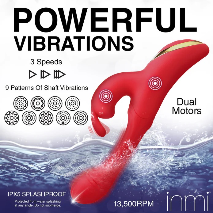 Inmi thỏ rung G-point clitoris đỏ dài 24cm