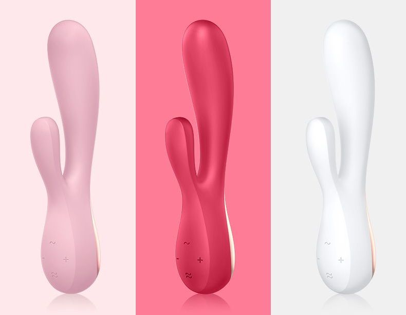 Satisfyer Mono Flex Rabbit 20cm Hồng Rung đôi