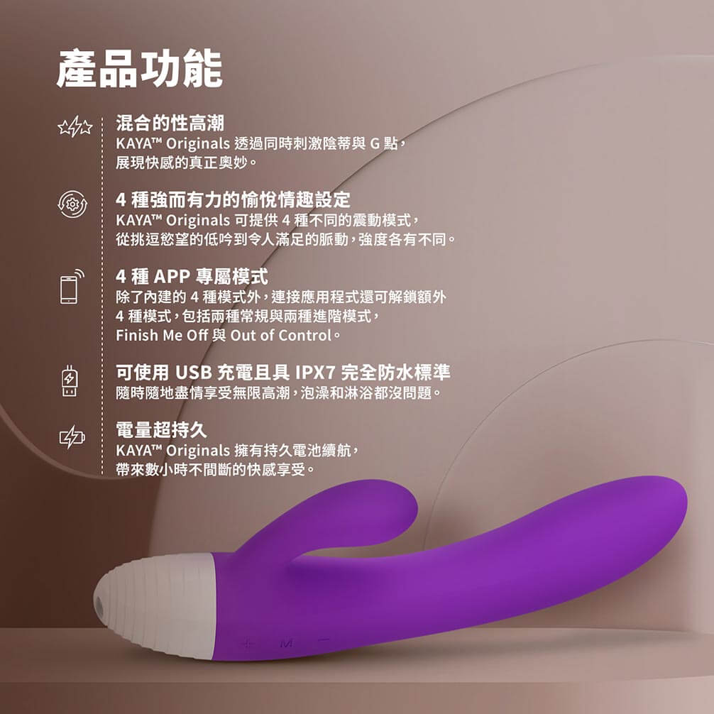 Lelo Kaya Rabbit Tím APP Thủy Phù Rung Cao Cấp Thụy Điển