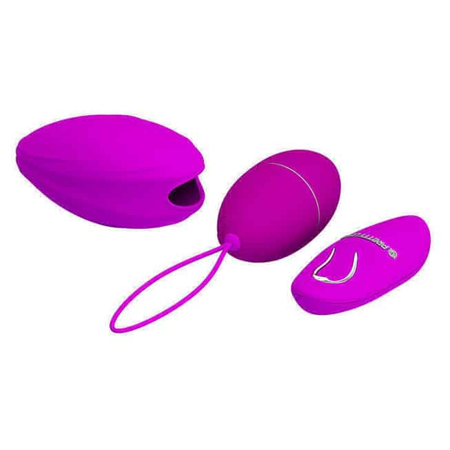 Vibro Egg Pretty Love Hyper Tím Remote 7.8cm Mạnh