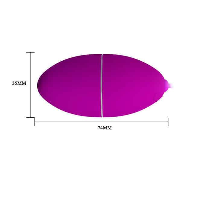Vibro Egg Pretty Love Hyper Tím Remote 7.8cm Mạnh