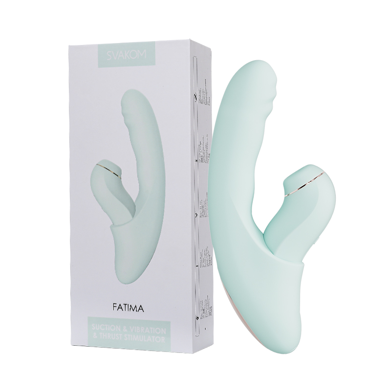 SVAKOM Fatima Thỏ Hút Remote Xanh Ngọc Siêu Phê