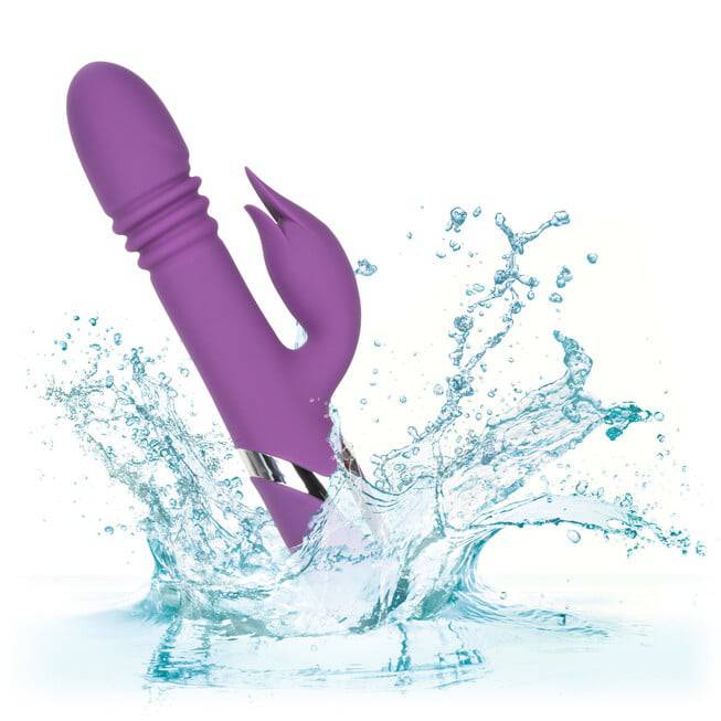CalExotics Enchanted Kisser Rabbit Thrusting Vibrator Purple G-Spot Rotate