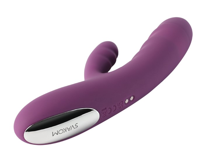 SVAKOM Avery Rabbit Thru Thrusting Vibrator Pink Purple G-Spot Orgasm