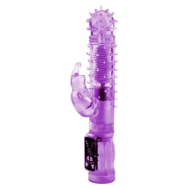 Vibrô thỏ Baile Happy Rabbit hồng xoay gel mạnh mẽ