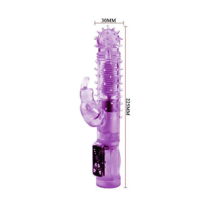 Baile Happy Rabbit Vibrô Thỏ Hồng Xoay Gel Mạnh