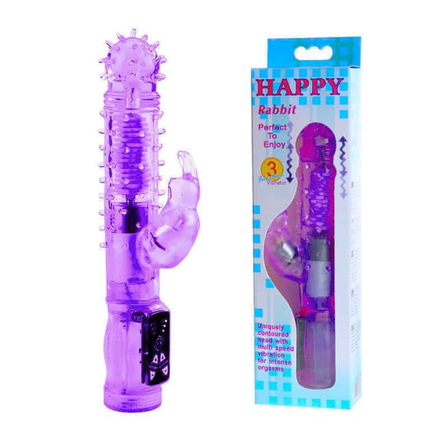 Baile Happy Rabbit Vibrô Thỏ Hồng Xoay Gel Mạnh