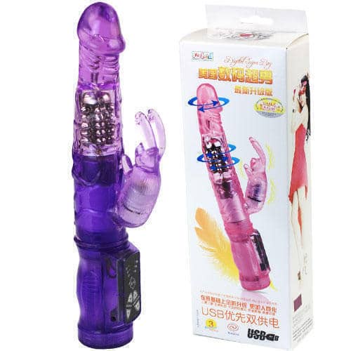 Baile Super Boy rotator tím clitoris 21cm 3.5cm xoay hút phê