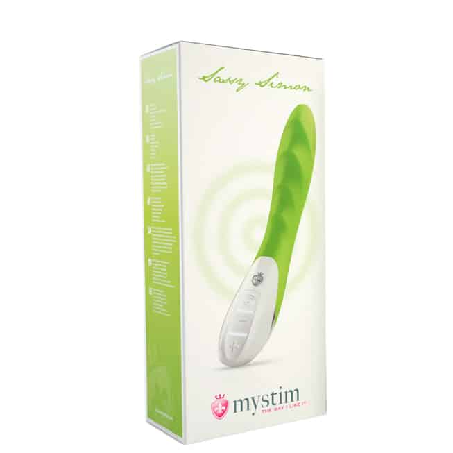Viibrator Mystim Sassy Simon xanh 27cm đa chế độ