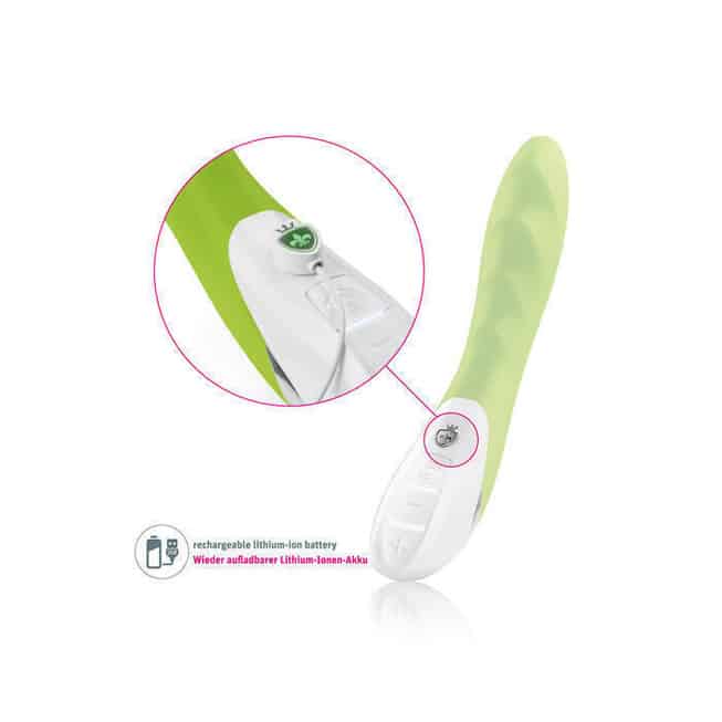 Viibrator Mystim Sassy Simon xanh 27cm đa chế độ