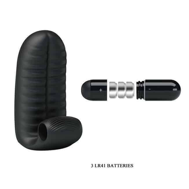Vibro ngón tay Pretty Love Abbott đen kích thích G