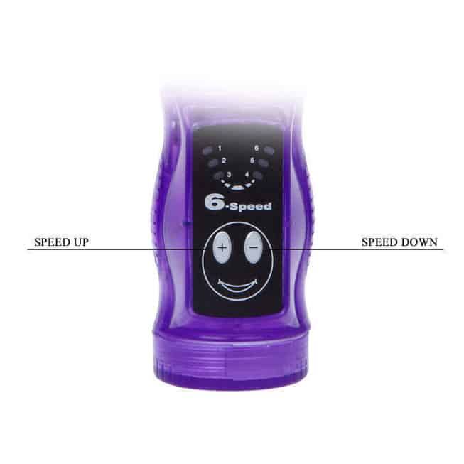 Baile Tease Rung Cứng Dẻo Tím G+Klit 11cm