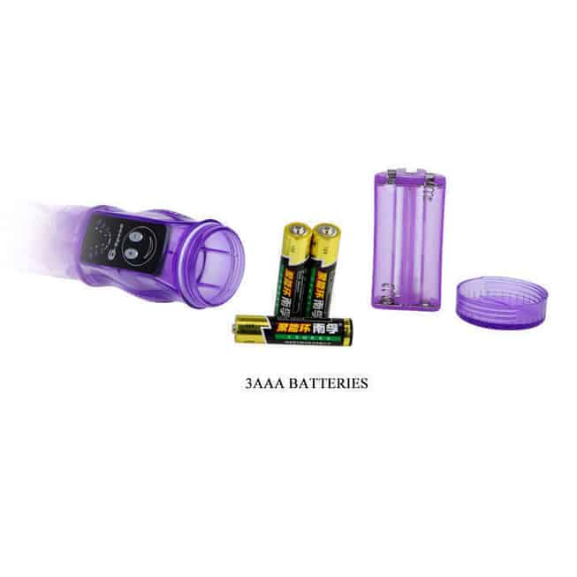Baile Tease Rung Cứng Dẻo Tím G+Klit 11cm