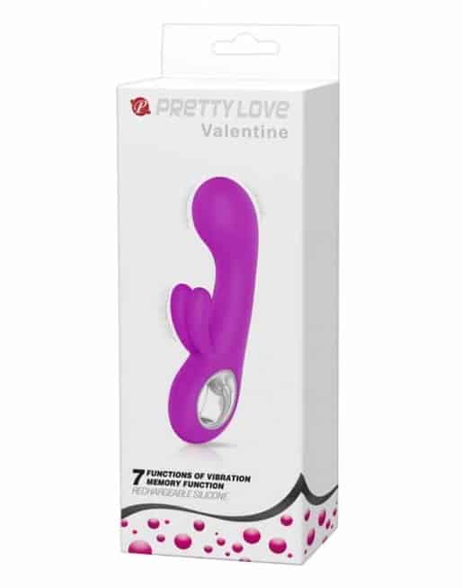 Pretty Love Valentine Rabbit Tím Rung Đầu Kép