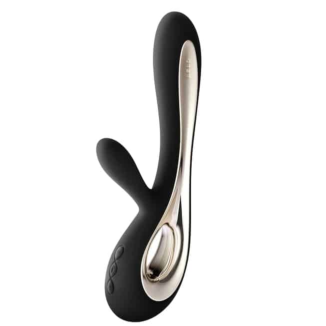 Viibrator thỏ Lelo Soraya 2 đen silicone 22cm cao cấp