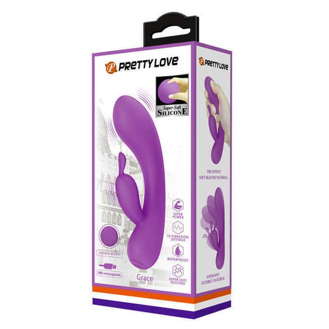 Rabbit Pretty Love Grace Tím 16.5cm Đa Rung Thỏa Mãn