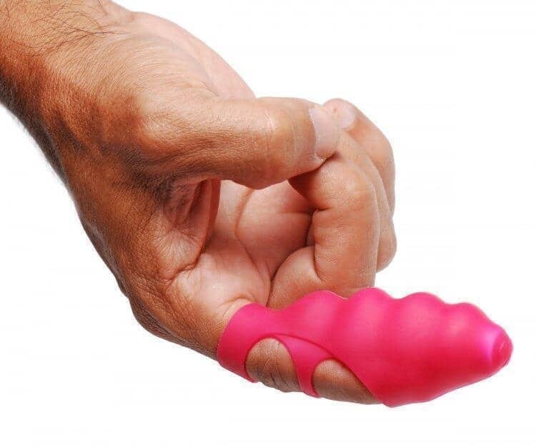 XR Brands Frisky Ripples Finger Vibe Hồng
