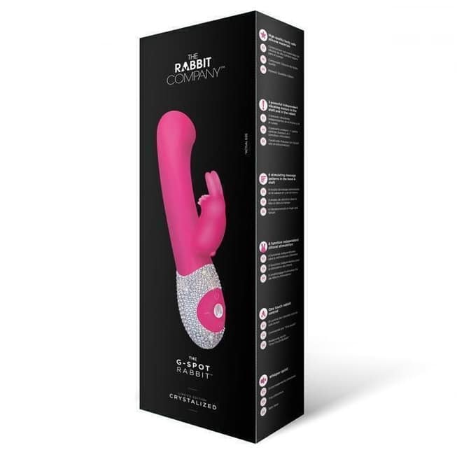 Rabbit G-Spot Crystal Raspberry Rung Thỏ Hồng Phấn Quyến