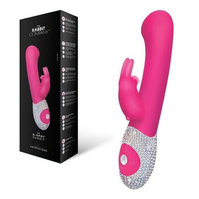 Rabbit G-Spot Crystal Raspberry Rung Thỏ Hồng Phấn Quyến