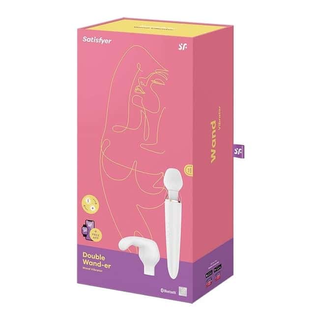 Satisfyer Double Wand-er Trắng App Điều Khiển Mạnh