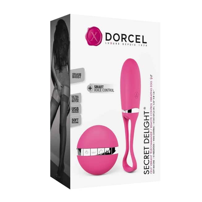 Виброяйцо Dorcel голосовое ДУ розовое силикон