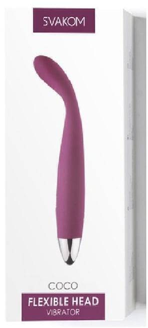 Vibrator G-spot Svakom Coco tím đầu uốn 18cm nhỏ gọn mạnh